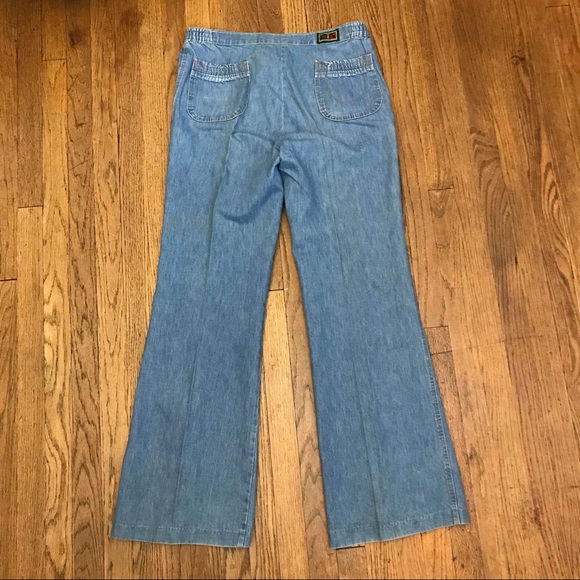 VTG 70’s H.I.S. Denim jeans, wide bottoms - Picture 5 of 6